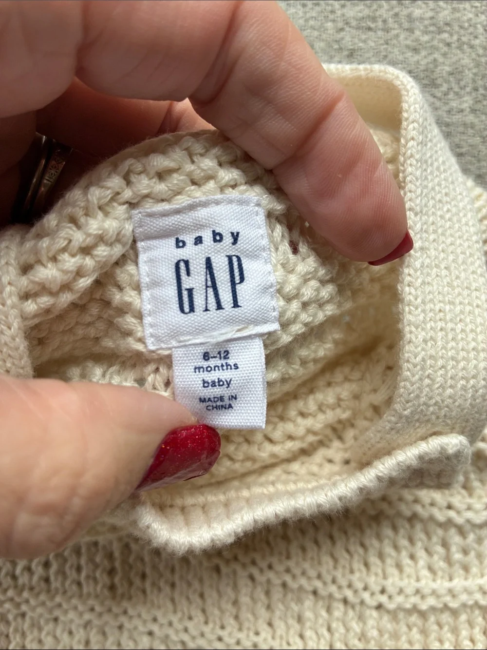 Baby GAP Cream Knit Romper with tag along Teddy